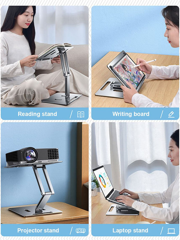 Aluminum Alloy Adjustable Foldable Portable Reading Book Stand And Laptop Tablet IPad Projector Stand/Riser Macbook Staender Holder