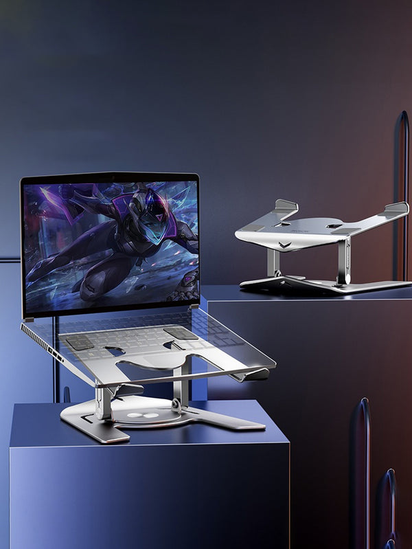 360 Degree Rotating Laptop Stand / Riser For Desk And Table Foldable Portable Ergonomic Adjustable Macbook Notebook Staender 