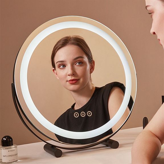 Martoffes™ Runder dreifarbiger LED-Make-up-Spiegel