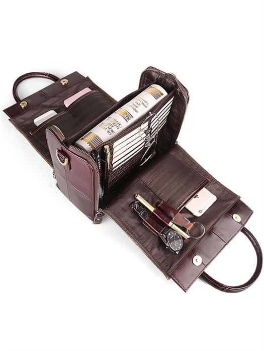 Martoffes™ Crossbody Leather Handbag with Organizing Compartments