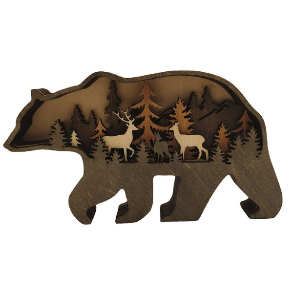 Martoffes™ Weihnachtsdekoration mit Bären aus Holz