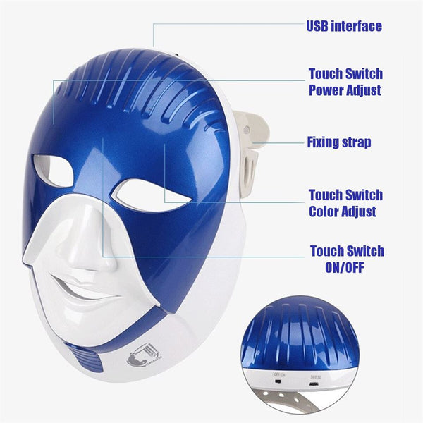 Martoffes™ 7-Farben-LED-Gesichtstherapie-Gesichtsmaske